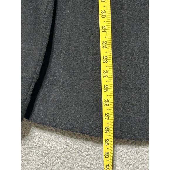 St Johns Bay Jacket Womens L Black Wool Cashmere Double Breasted Pea Coat Warm - Picture 4 of 9